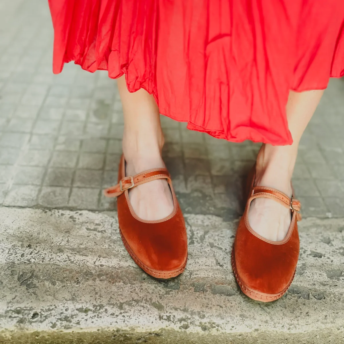 Friulana mary jane velluto arancio - immagine 2