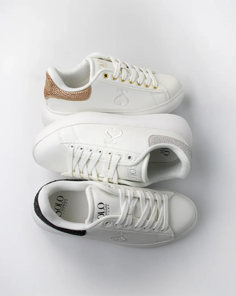 Sneakers Solo Soprani Couture con patch posteriore strass - immagine 3