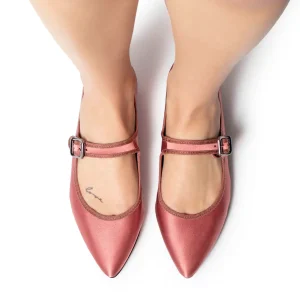 Flavia Mary Jane satin confetto