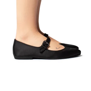 Flavia Mary Jane satin nero