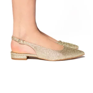 Nigel slingback glitter platino 23