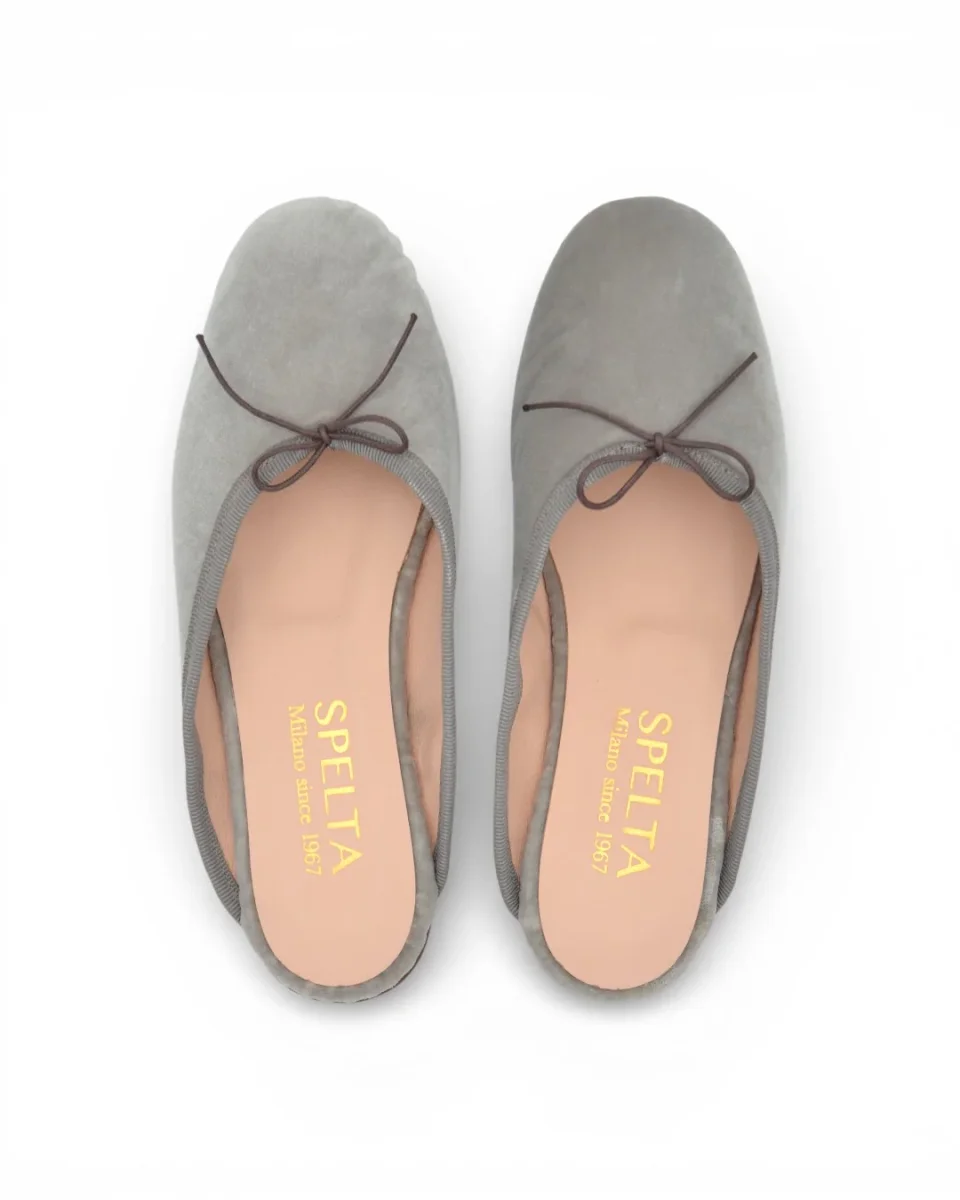 OLGA MULE in Velluto Grigio - PRONTA CONSEGNA - immagine 3