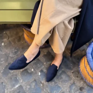 Pantofola Lea velluto notte