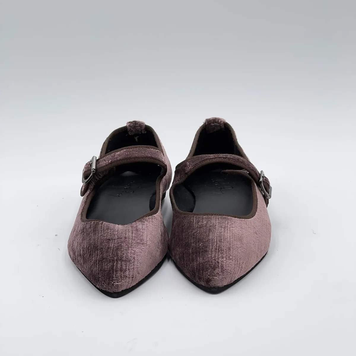 Flavia Mary Jane velluto perla marrone - immagine 5