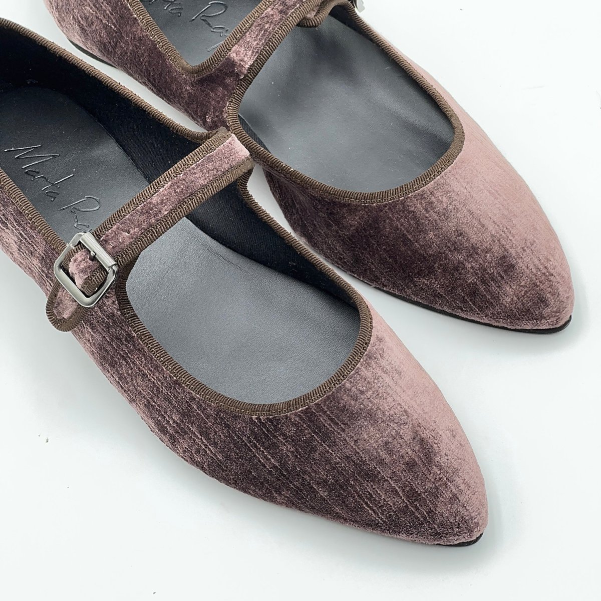 Flavia Mary Jane velluto perla marrone - immagine 7