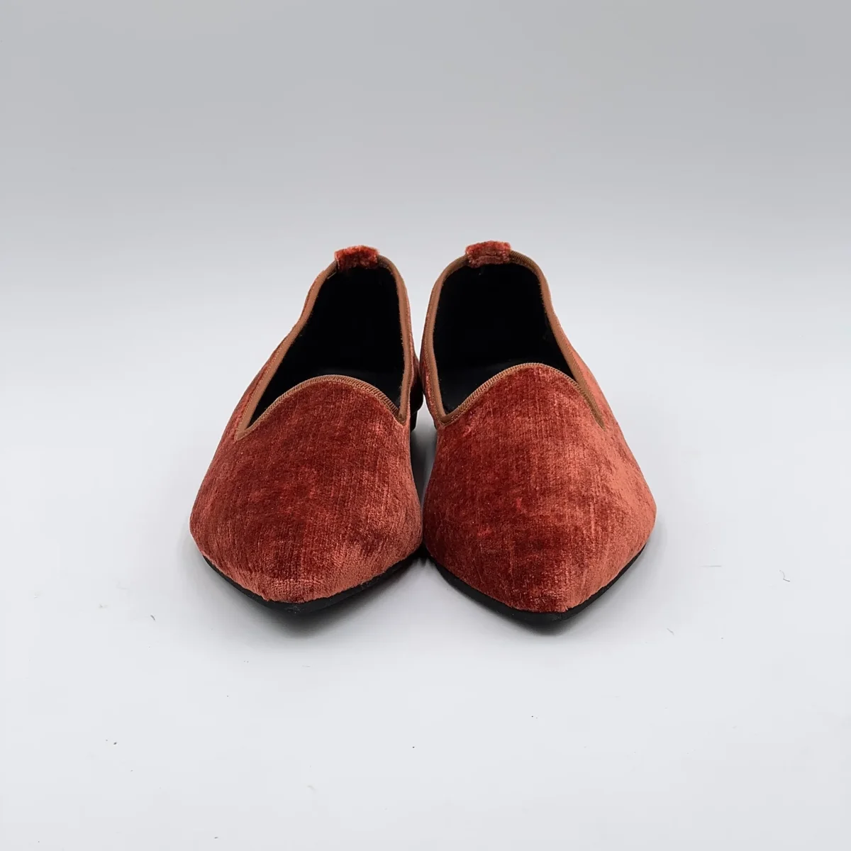 Scarpetta Flavia velluto perla ruggine - immagine 5