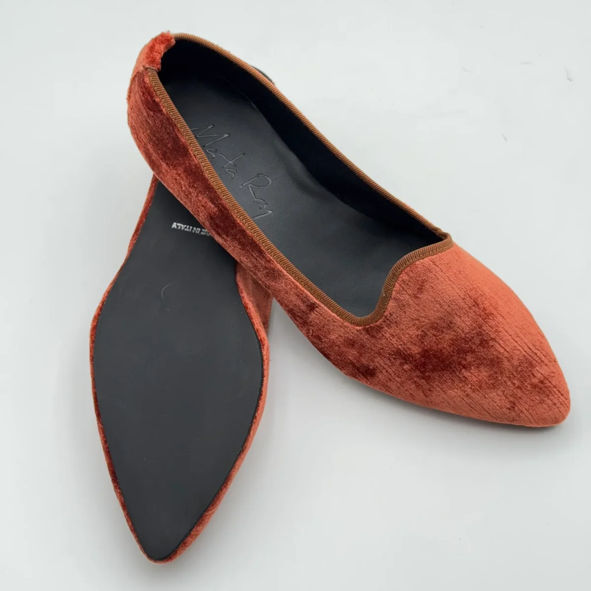 Scarpetta Flavia velluto perla ruggine - immagine 8