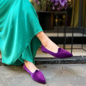 Scarpetta Flavia velluto viola