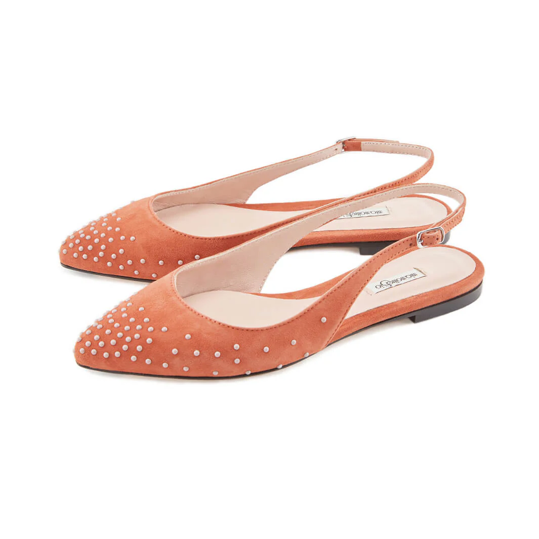 Sandaletti Suede Terracotta con Borchie - immagine 3