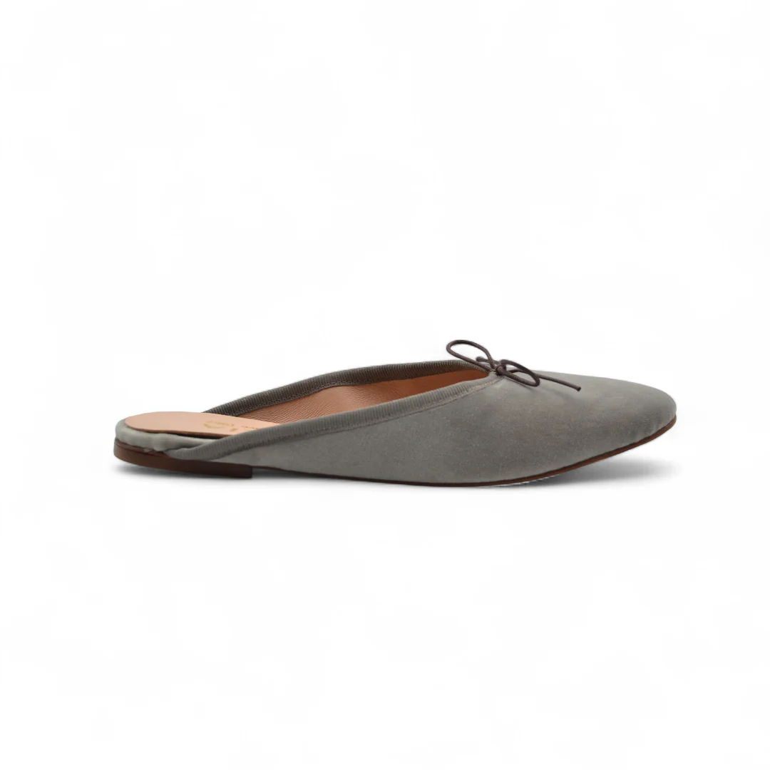 OLGA MULE in Velluto Grigio - PRONTA CONSEGNA - immagine 2