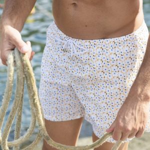 Bermuda – Stampa a fiori bianchi