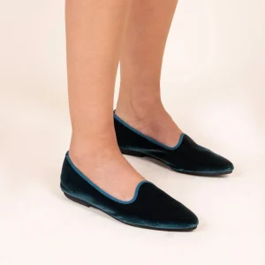 Scarpetta Flavia velluto ottanio