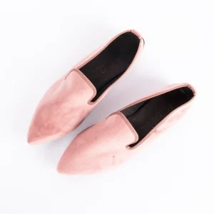 Pantofola Lea velluto cipria