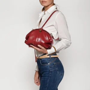 Pouf Medium glossy rubino