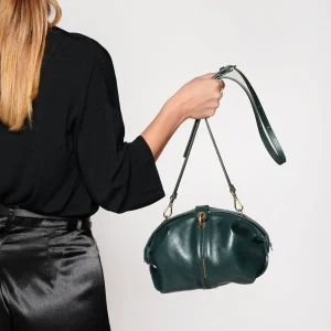 Pouf Medium glossy verde