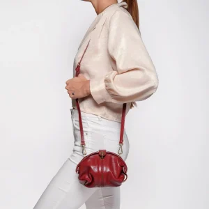 Pouf Small glossy rubino