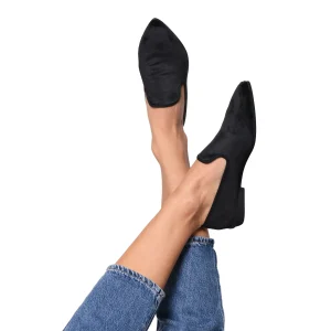 Pantofola Lea velluto nero