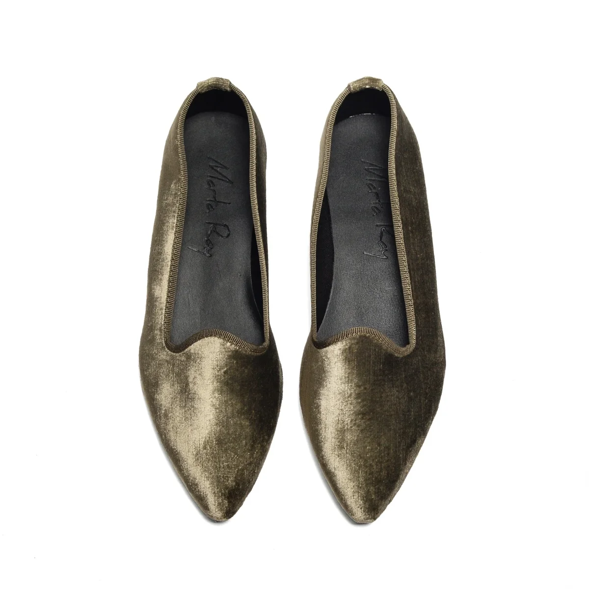 Scarpetta Flavia velluto perla talpa - immagine 4