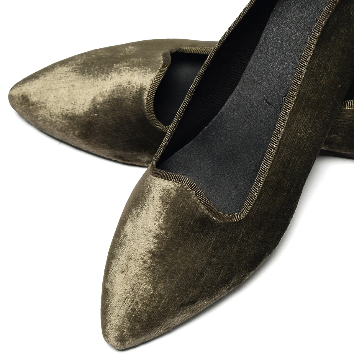 Scarpetta Flavia velluto perla talpa - immagine 6