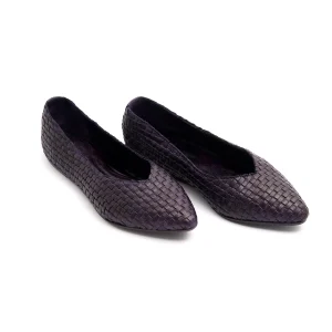 Ballerina Soshu intrecciato tinto mirtillo