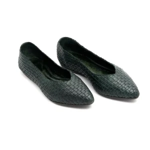 Ballerina Soshu intrecciato tinto verde amazzonia