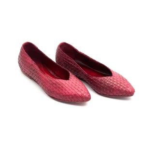 Ballerina Soshu intrecciato tinto vinaccia