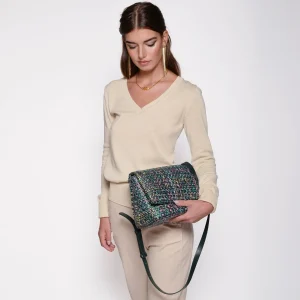 Vanessa boucle laminato verde